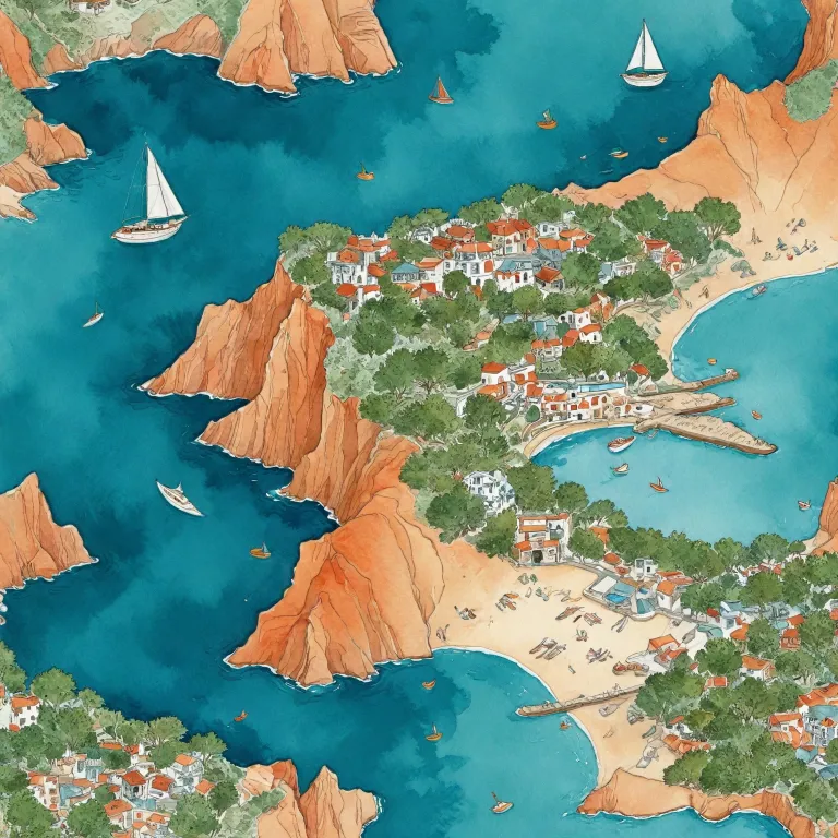 Elegant guide to the map of the Costa Brava in Spain for refined coastal stays